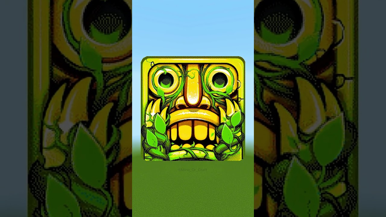 Hill Climb Racing, Temple Run 2, Roblox & Pokémon GO Logo Pixel Art in Minecraft 🔥