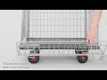 Heavy-Duty Warehouse Cage Trolley – Dual Handle with Mesh Sides