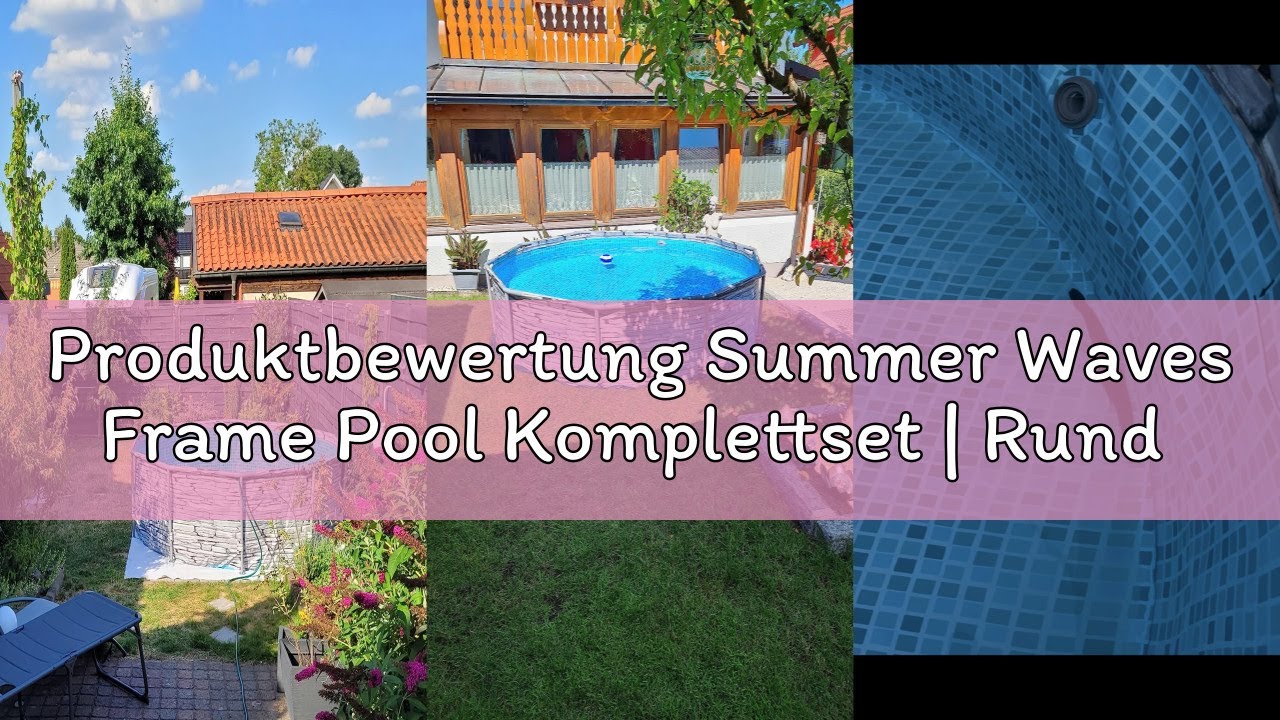 Produktbewertung Summer Waves Frame Pool Komplettset | Rund 305x76 cm Steinoptik Grau | Aufstellpool