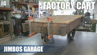 My friend asked me if I would mind restoring this old factory cart dolly he had in his warehouse. As per usual I just say yes to things ...