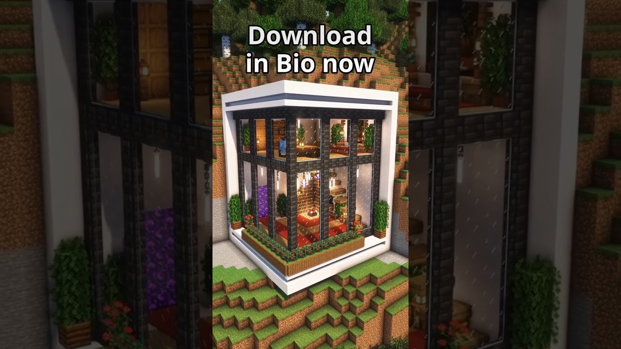 Minecraft| mountain modern house design in Minecraft 🏠