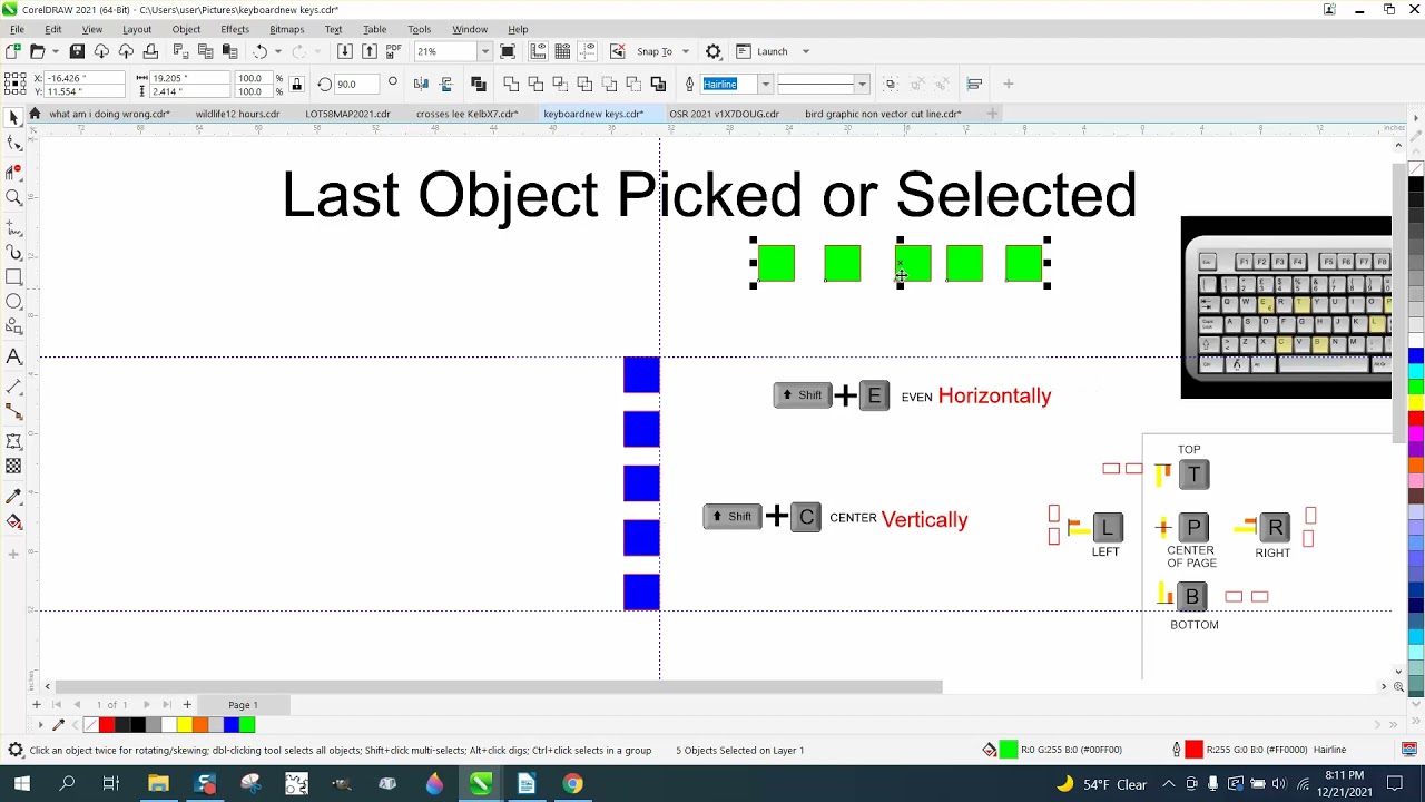 Corel Draw Tips & Tricks Back to the Basics single key strokes Part 3