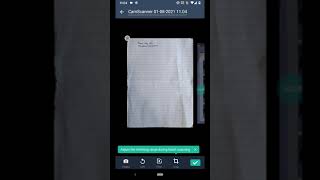Using CamScanner to submit handwritten homework