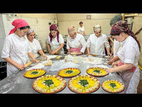 Geleneksel Sokak Yemekleri. Tukhum Barak, Tandır Gumma ve Suzma Pilavı. Özbek Mutfağı