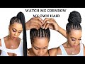 🔥WATCH ME CORNROW MY OWN HAIR / NATURAL HAIR / Protective Styles / Tupo1
