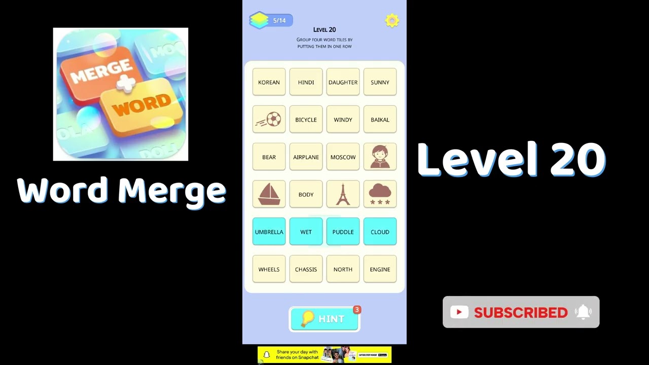 🧠 Word Merge Level 20 Answers | Step-by-Step Guide 🔠 | Go Answer