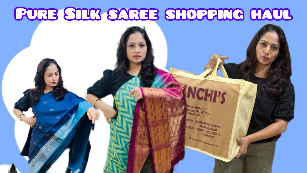 Shopping At Manchi’s Silk Saree Bangaluru | Budget Friendly | Pure Silk | Vanitha Purushotham