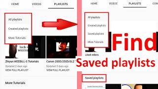 How to FIND SAVED PLAYLISTS on YouTube