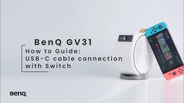BenQ GV31 Portable Ceiling Projector | How to connect Switch via USB-C