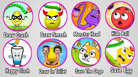 ALL DRAW TO SMASH GAME: SAVE THE EGG, SAVE THE DOG, SMASH THE EGG, MONSTER HEAD, #games #satisfying