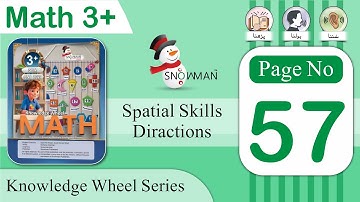Math 3+ (Knowledge Wheel Series) | Page No. 57 | Spatial Skills (Directions) | Playgroup Math Lesson