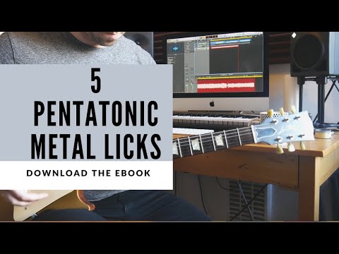 Five pentatonic metal licks in E minor