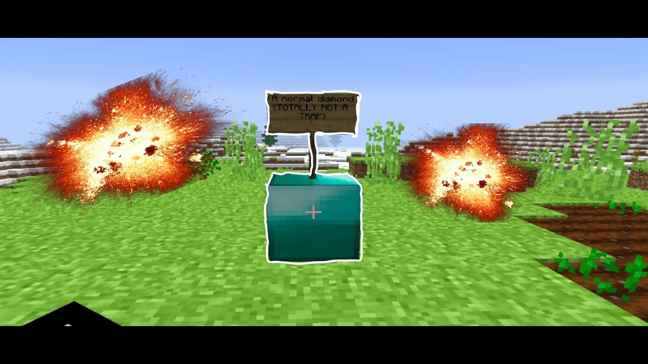 Steve mines a diamond block. - YouTube