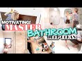 SUPER MOTIVATING! | MASTER BATHROOM DEEP CLEAN | DECLUTTER | ORGANIZE | GET UP AND CLEAN WITH ME!