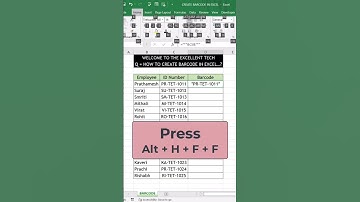 HOW TO CREATE BARCODE IN EXCEL#computerknowledge #microsoftexcel #qrcode #data