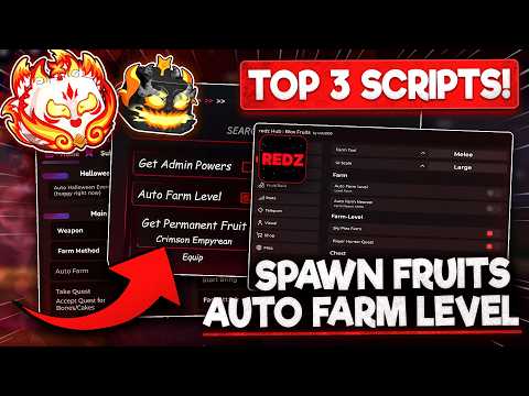 TOP 3 BEST Blox Fruits Scripts NO KEY - Spawn Fruits, Auto Farm, Fruit Sniper, Fast Attack