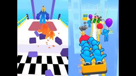 Runner Coaster vs Join Blob Clash 3D Android Gameplay