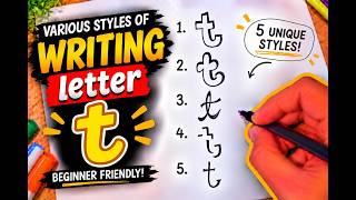Different styles of writing letter t (lowercase) #art #handwriting #writingtips #writingstyle