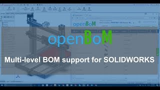 openBoM: sneak peek Multi level BOM support for SOLIDWORKS Openbom Multi Level Bom For Solidworks