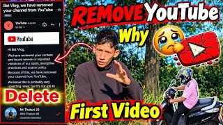 Full Why YouTube Delete My Channel🔐(Without Warning) 🤬 // My First Video 🙏#vlog  News