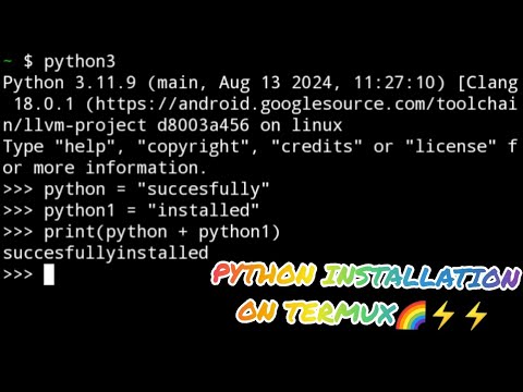 PYTHON ON ANDROID:HOW TO INSTALL PYTHON ON TERMUX