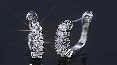 Real 925 Sterling ilver U Shape Hoops D Color 2mm/3mm Moissanite Clip Earrings for Women Wedding Jew