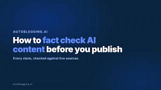 AI Fact Checker: How to Fact Check AI Content Against Live Sources Before You Publish
