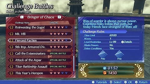 Xenoblade Chronicles 2: Bringer of Chaos - Fiercest Faction in 1:52 (set up and video)