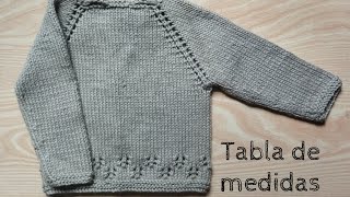 Tabla De Medidas Bebé Para Chaquetas Medidas En Descripción