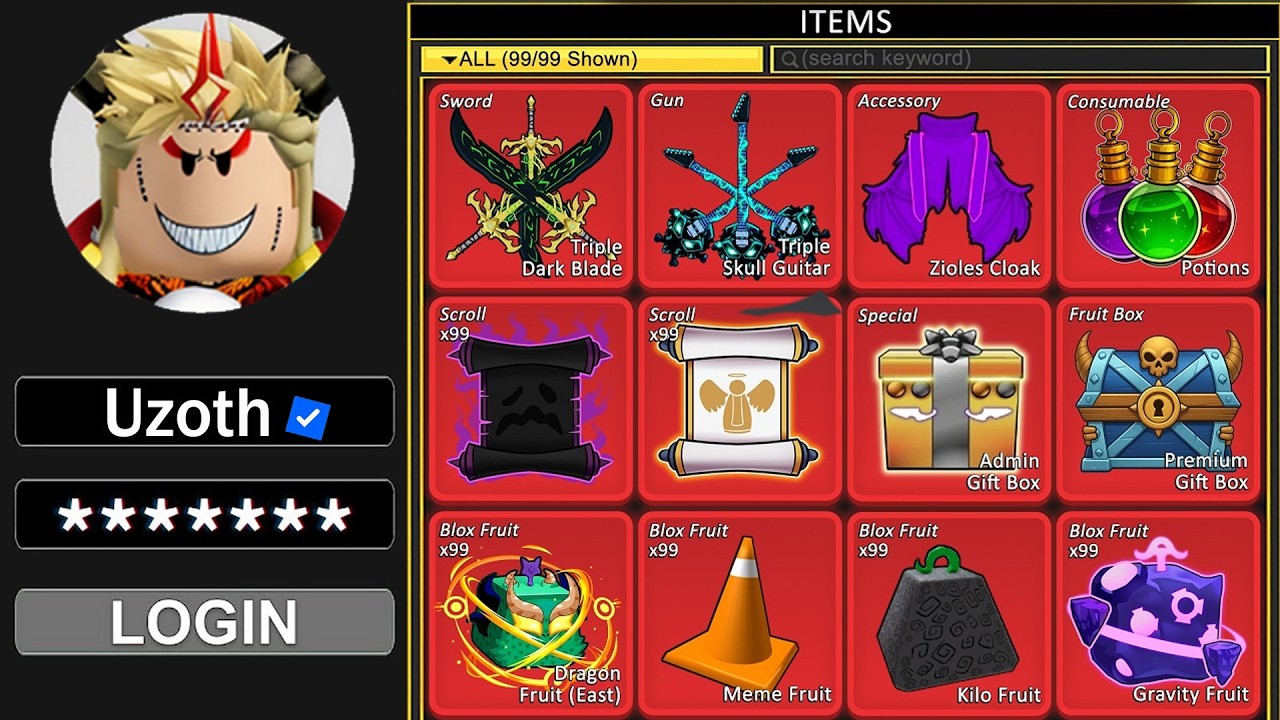 Logging into Blox Fruits ADMIN Account (hindi) grizzly bear 