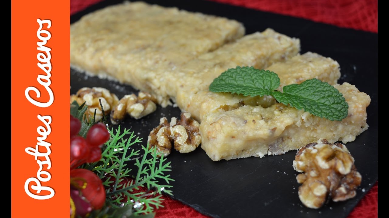 Receta para hacer turrón de nata y nueces. Recetas para Navidad