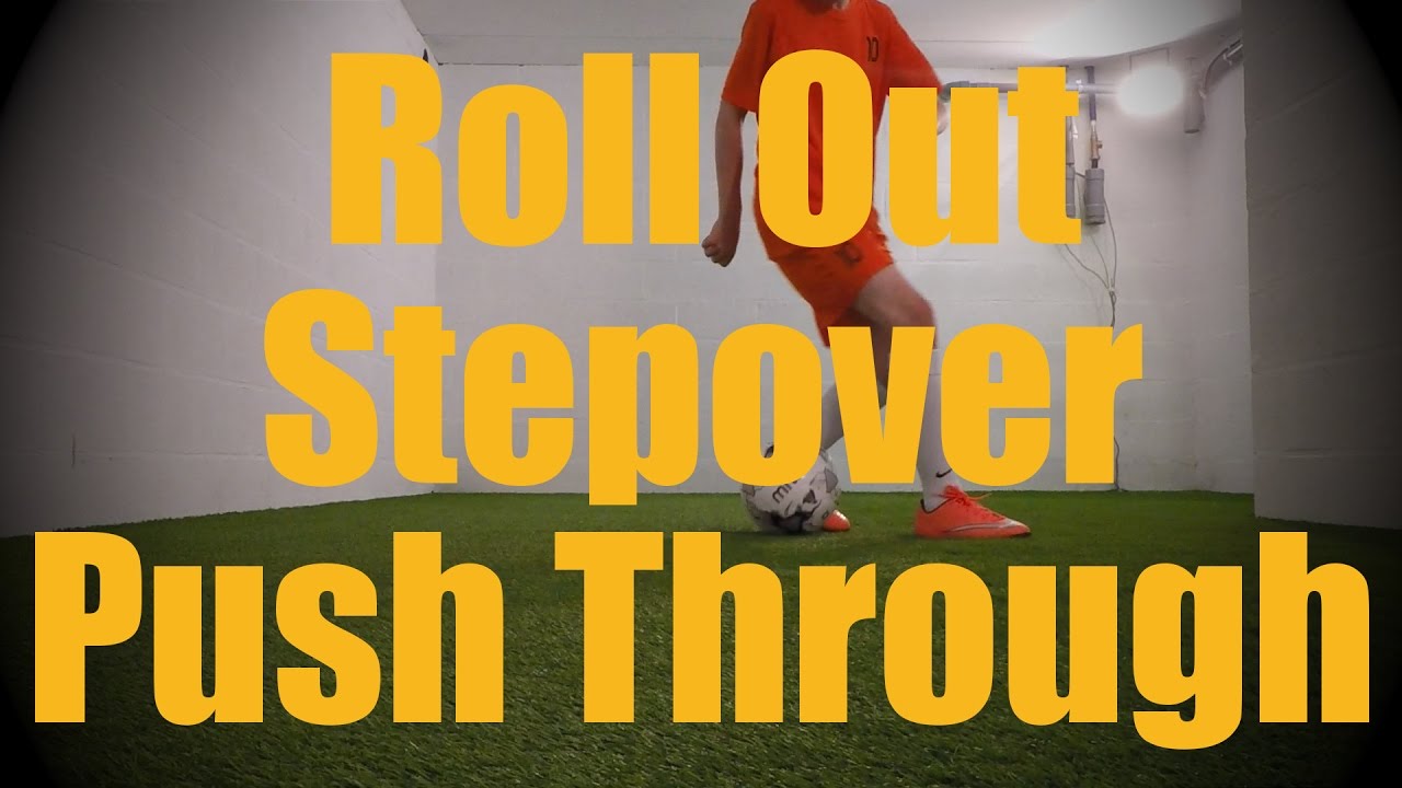 Roll Out Stepover Push Through - Dynamic Ball Mastery Skills - Soccer Coerver Training (U12-U13)