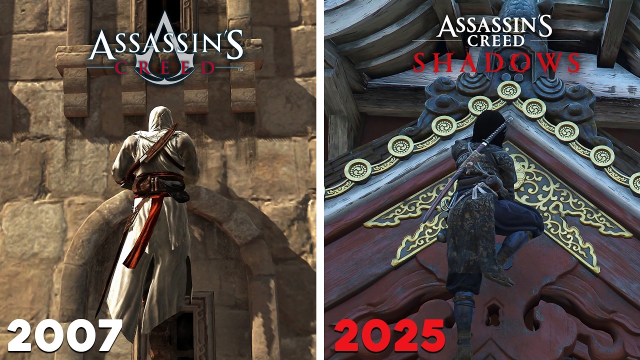 Assassin’s Creed Shadows vs Assassin’s Creed 1 | Parkour & Climbing Evolution Over 18 Years!