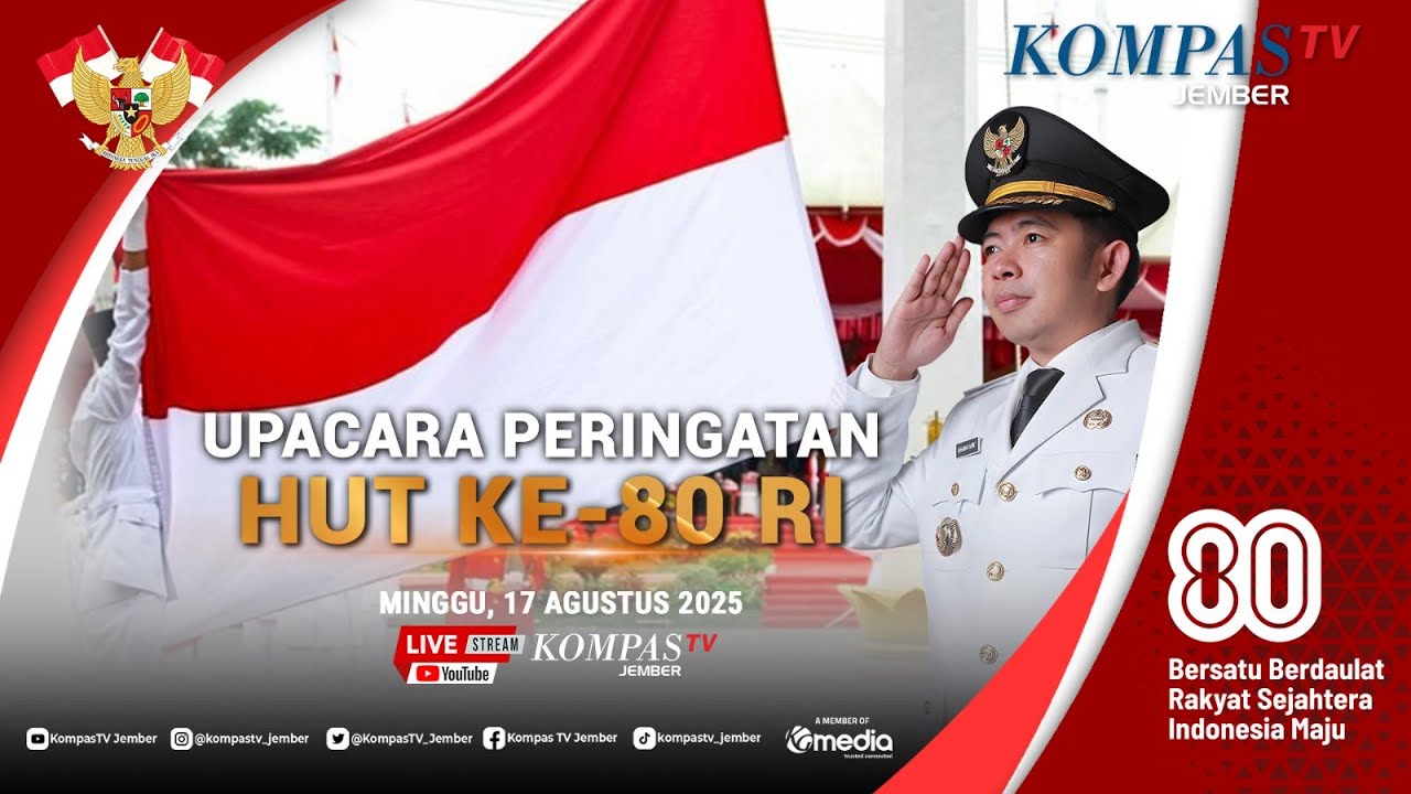 LIVE - Upacara Penurunan Sang Saka Merah Putih HUT Ke-80 Kemerdekaan RI di Jember
