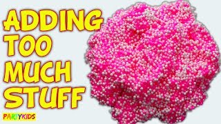 Adding Too Much Ingredients Into Slime Adding Too Much Of Everything Satisfying Slime