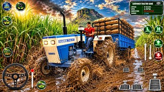 Swaraj 744 With Overloaded Bori Trolley I Real Indian Tractor Simulator Gameplay 🚜 screenshot 5