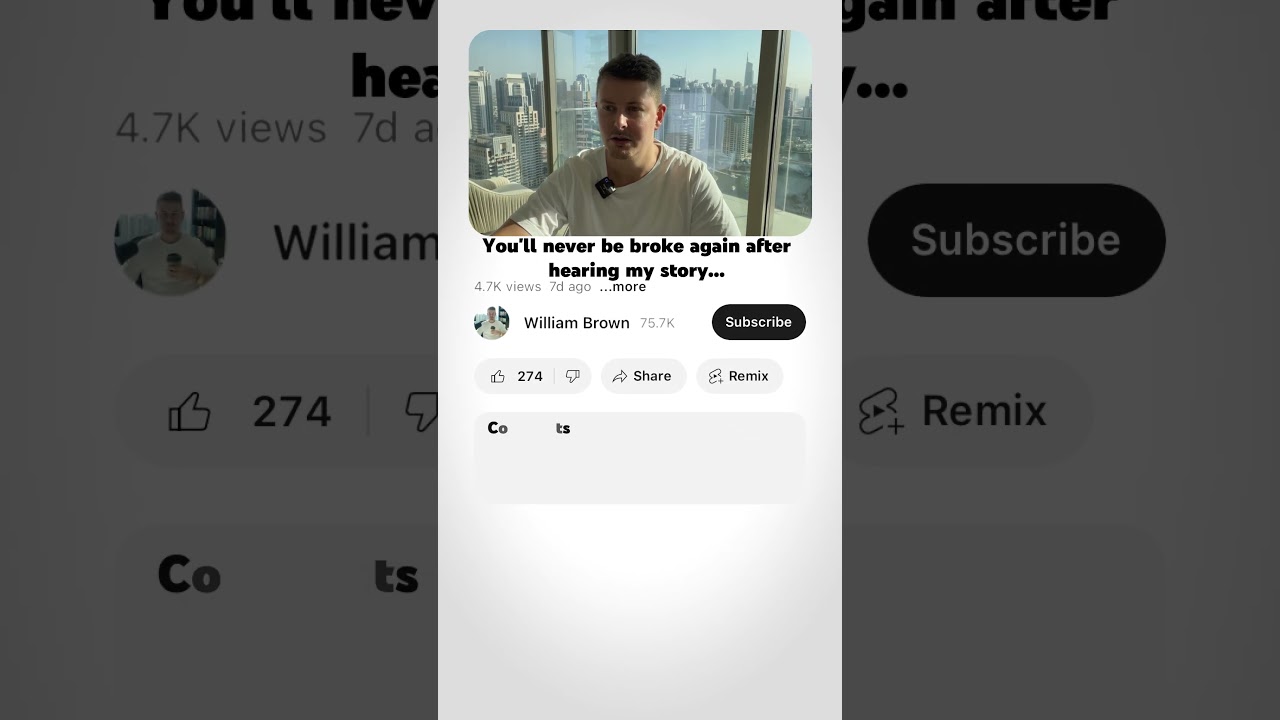William Brown Success  #socialmediapersonality #realwaystomakemoneyfromhome #youtubepersonality