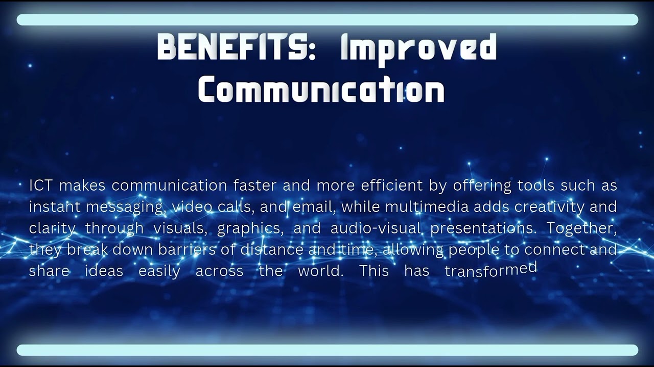 BENEFITS OF MULTIMEDIA IN ICT