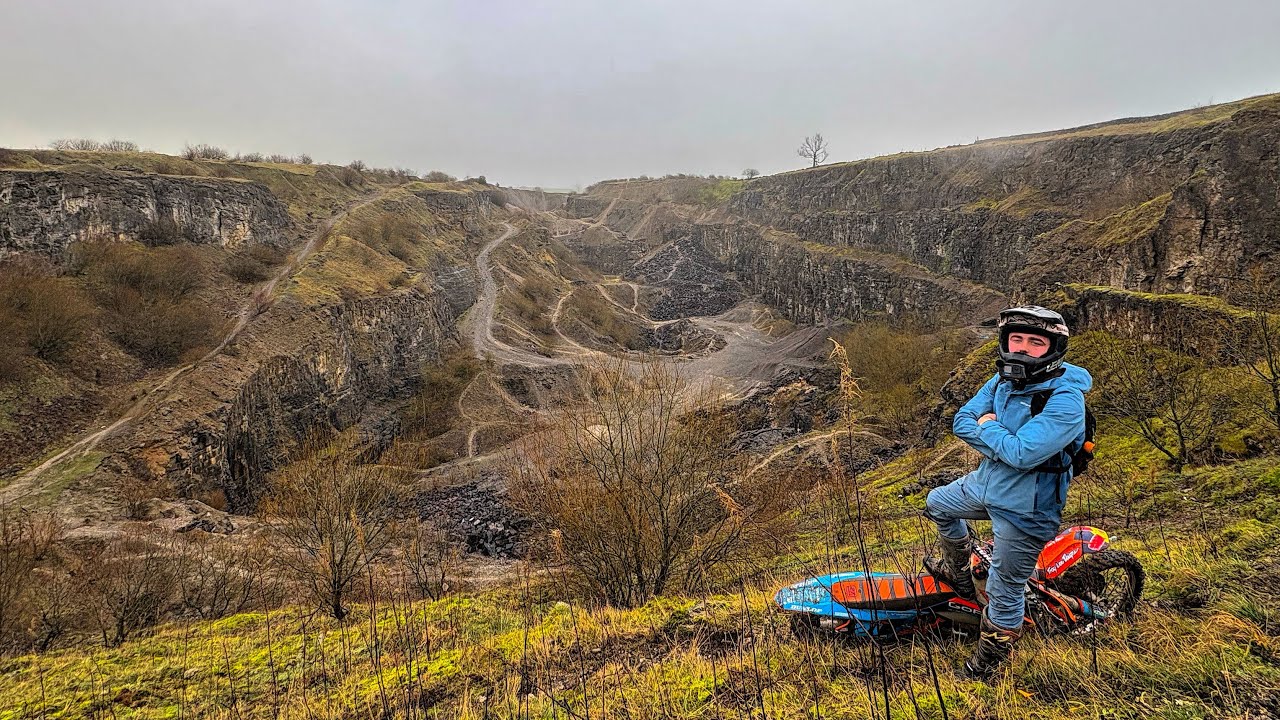 Insane New ￼Enduro Spot. Low Visibility KTM 150 Ripping. ￼