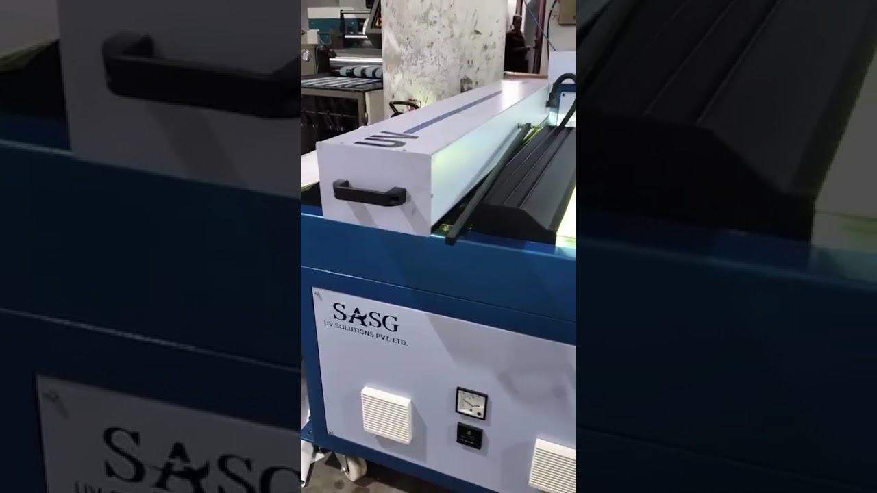 SASG Installed AUTOMATIC SAKURAI with DRYER  & Semi automatic SPOT UV with Dryer with Foiler Machine