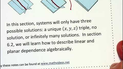 5.2a - Systems of Equations in 3 Variables - part 1