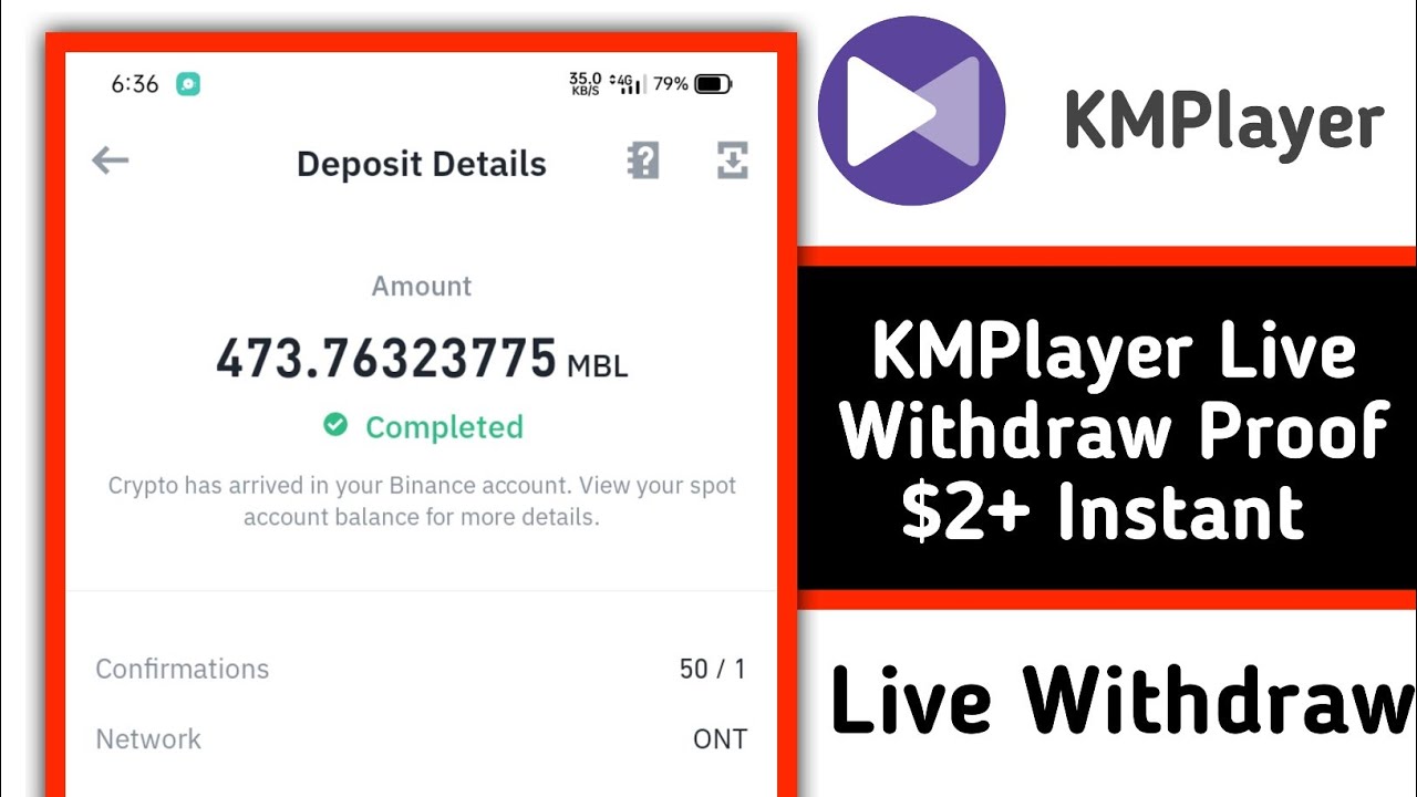 KMPlayer Live Withdraw Proof