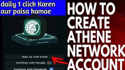 How To Create Account On Athene Network Simple Method #athene #mining #viral #trending