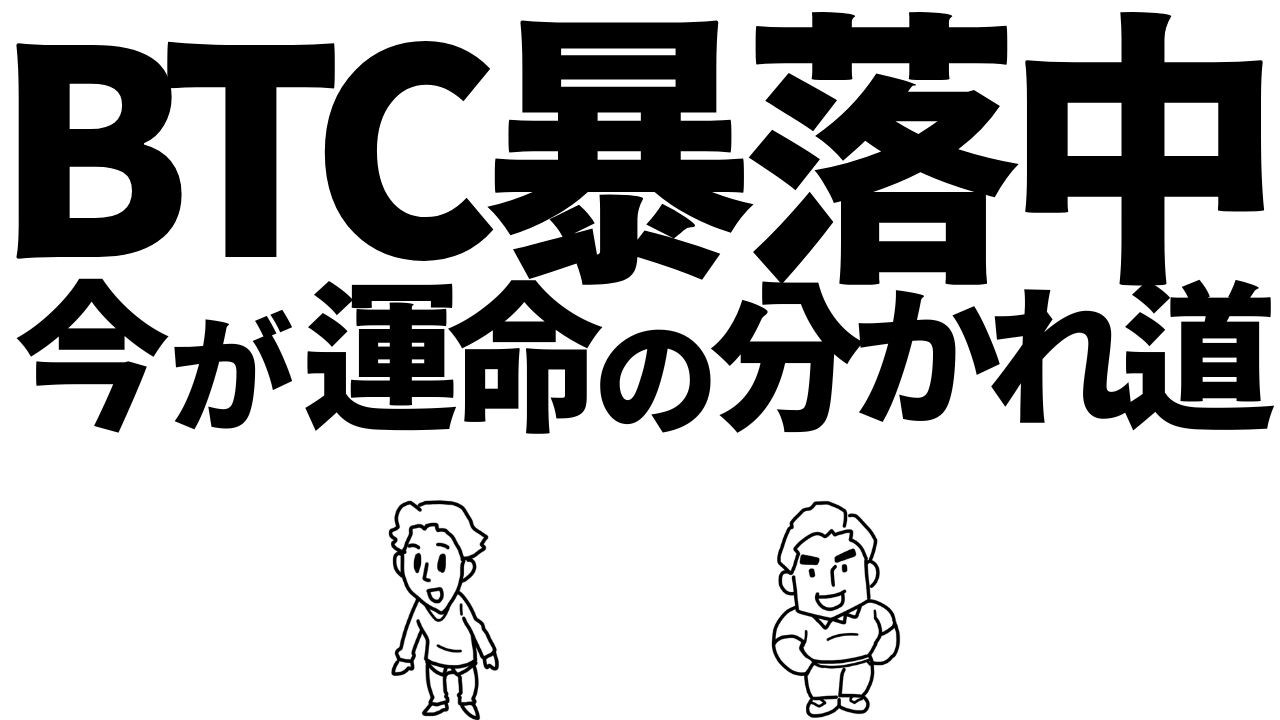 ビットコイン暴落中！今が運命の分かれ道、落ち着いて見極めろ #btc #bitcoin #仮想通貨