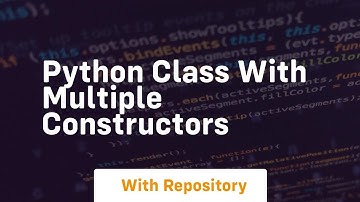 python class with multiple constructors
