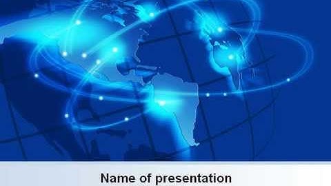 Satellite Connection PowerPoint Template by PoweredTemplate.com