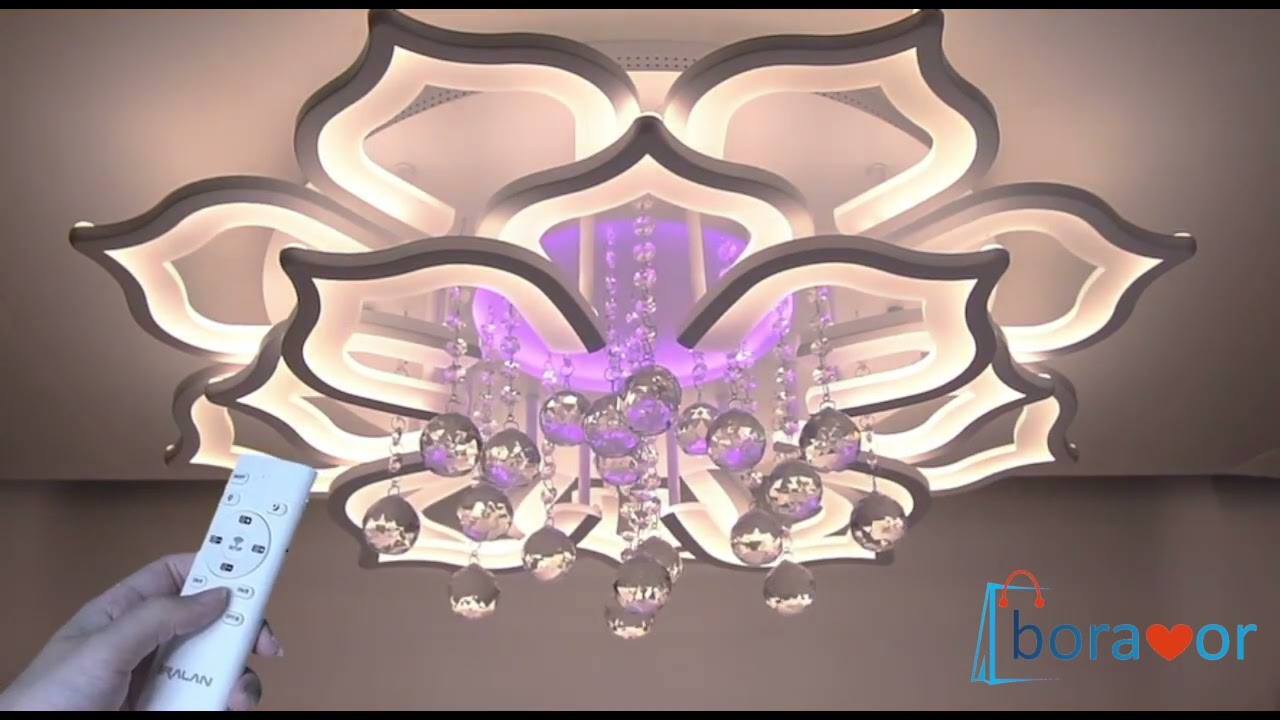 Moderne Luxus Led-Deckenleuchte dimmbar inkl. App und Fernbedienung