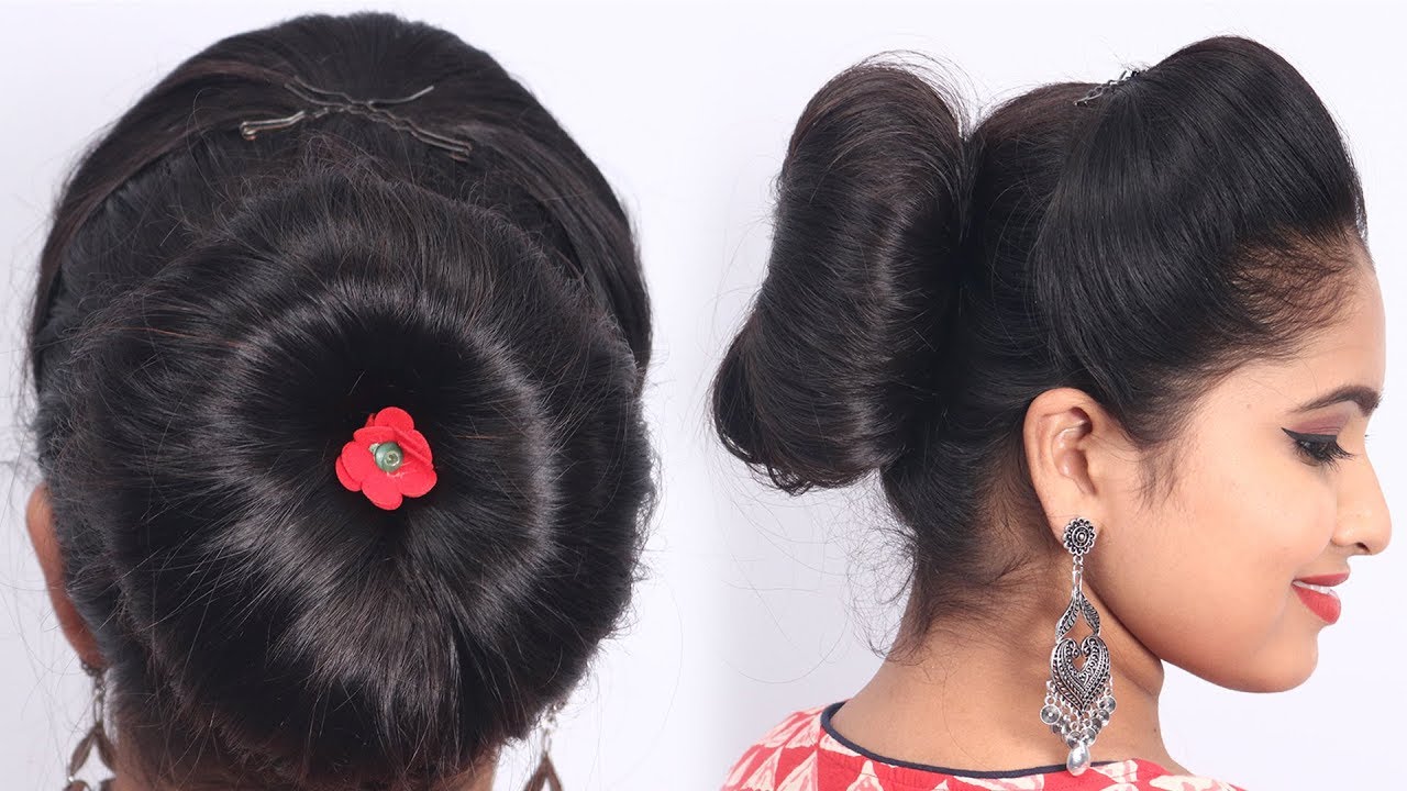 2 New Twisted Juda Hairstyle For Party Wedding Hairstyles Bun Hair Bun Hairstyles Wedding Hair Tips Wedding Hairstyles