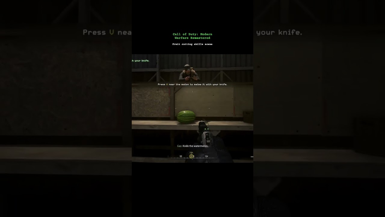 Call of Duty: Modern Warfare Remastered - Fruit cutting skills scene 