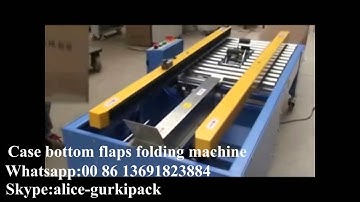 case bottom flaps folding machine, auto flaps folding case sealer